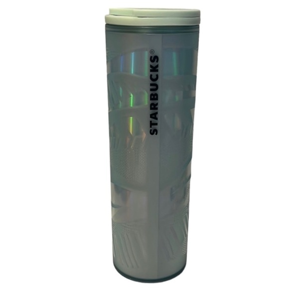 Starbucks 2021 Holiday Mint Ribbon Holographic Tumbler Green NWOT! - Picture 1 of 7